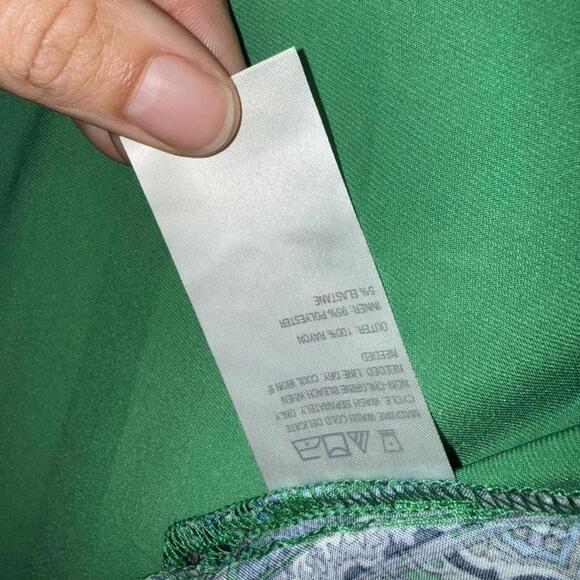 IMAN Global Chic Green Paisley Drape Vest Sleeveless Top NWT Size S - Picture 4 of 8